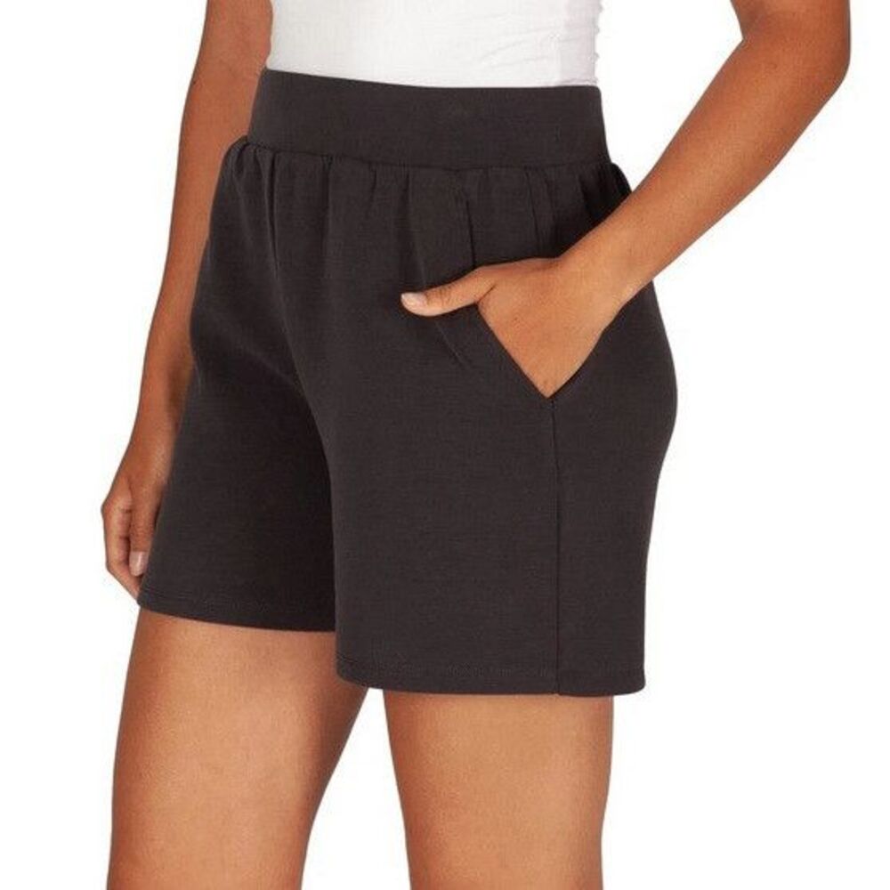 LazyPants Small Luxe Shorts Black Charcoal NWT - Picture 2 of 4